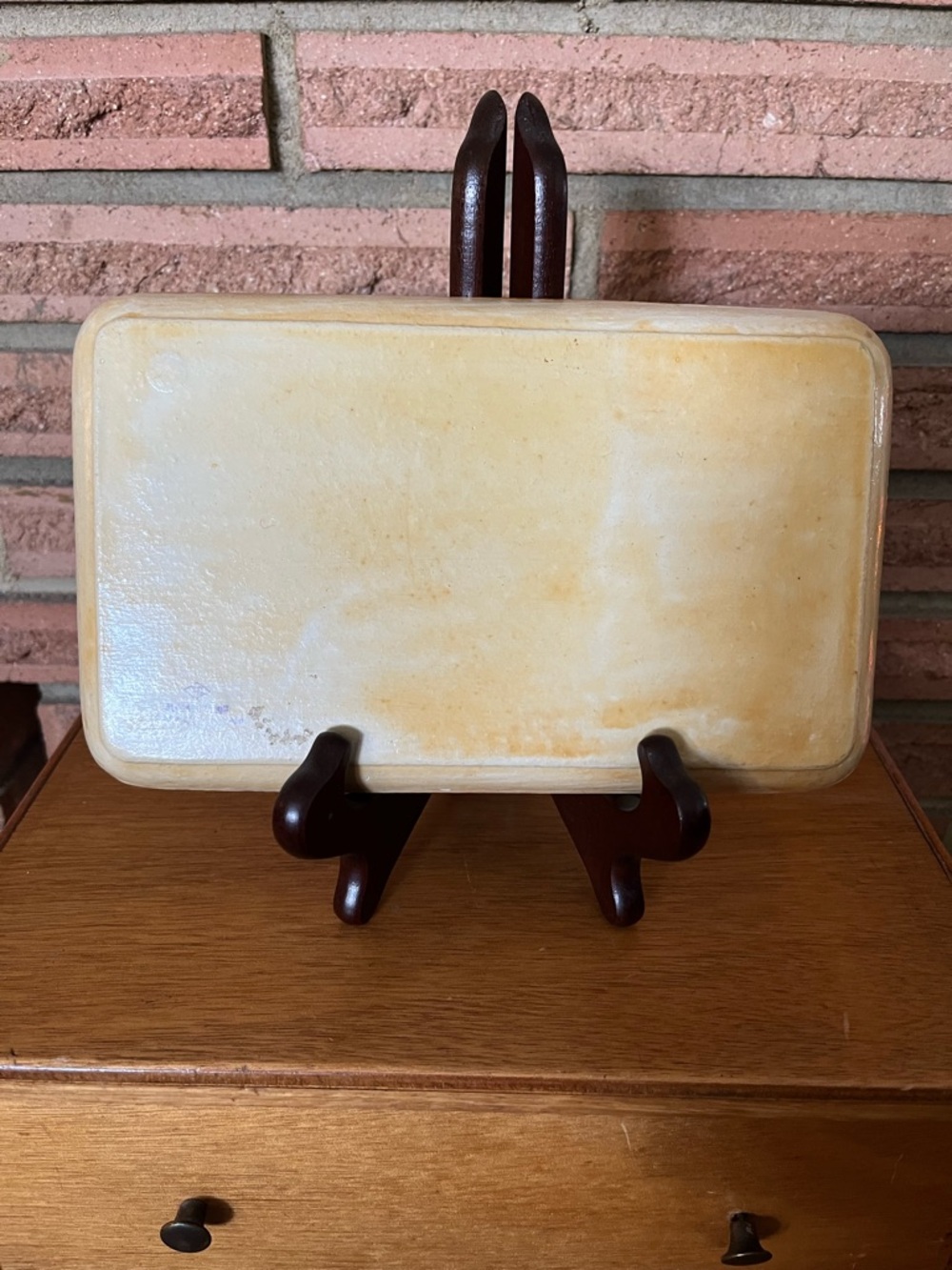 🍁🌟VTG 1945-1952 Occupied Japan Red Floral Paper Mache Tray - Picture 2 of 3